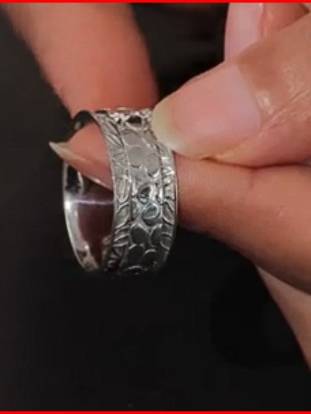 Stackable Ring in Platinum Over Sterling Silver